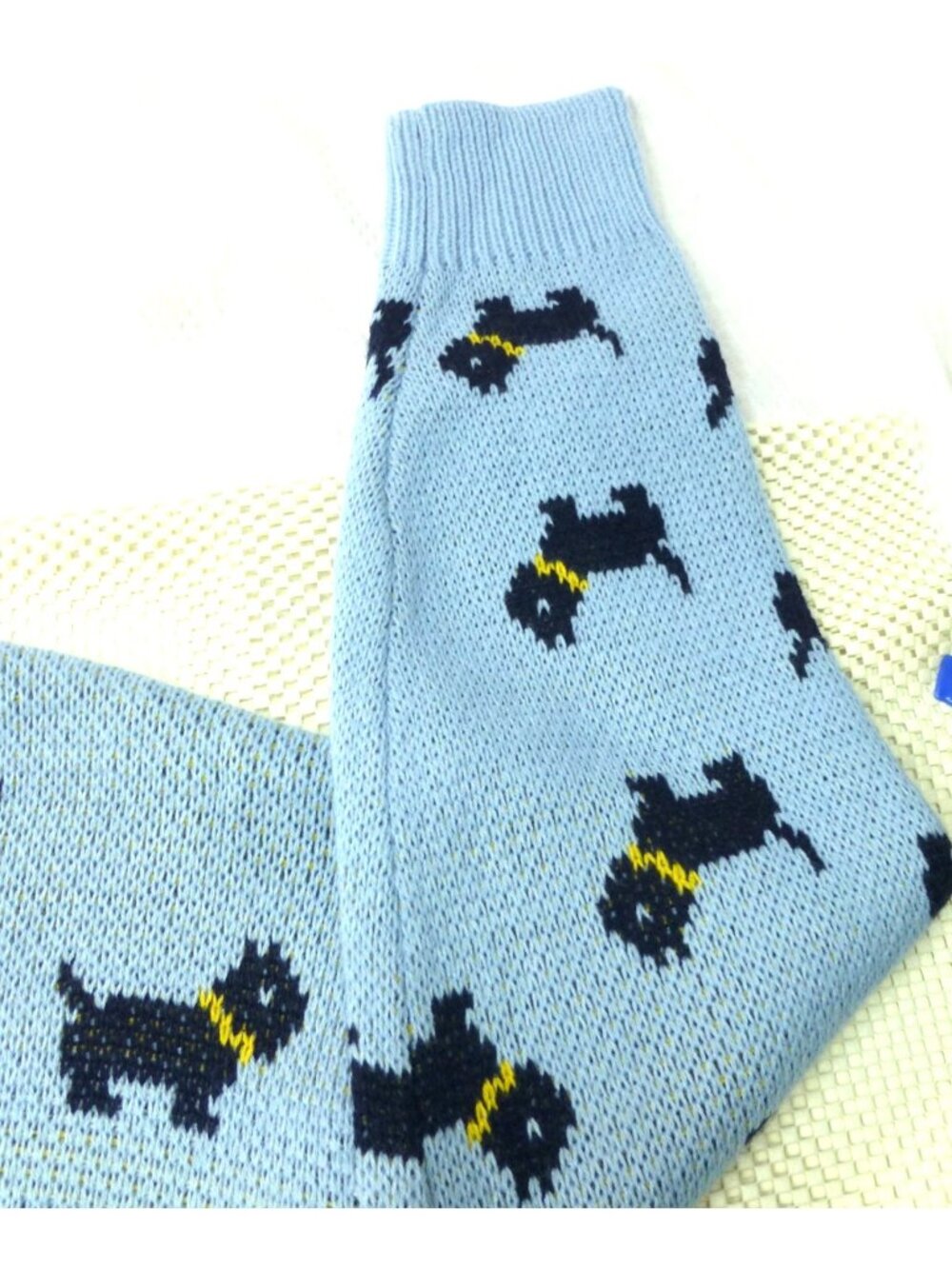 NWT Stranger Things No Boundaries Scottie Dog Sweater Blue M Netflix Ribbed Knit - Picture 9 of 15